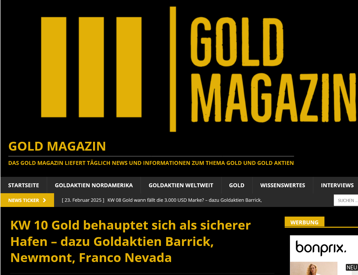 Gold - vor neuen Höhen?
